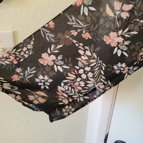 NWT Lovestitch Chelsea Mini Dress Black/Dusty Rose Sheer Large - Picture 3 of 11